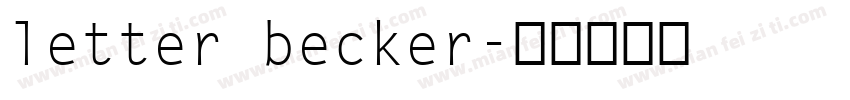 letter becker字体转换